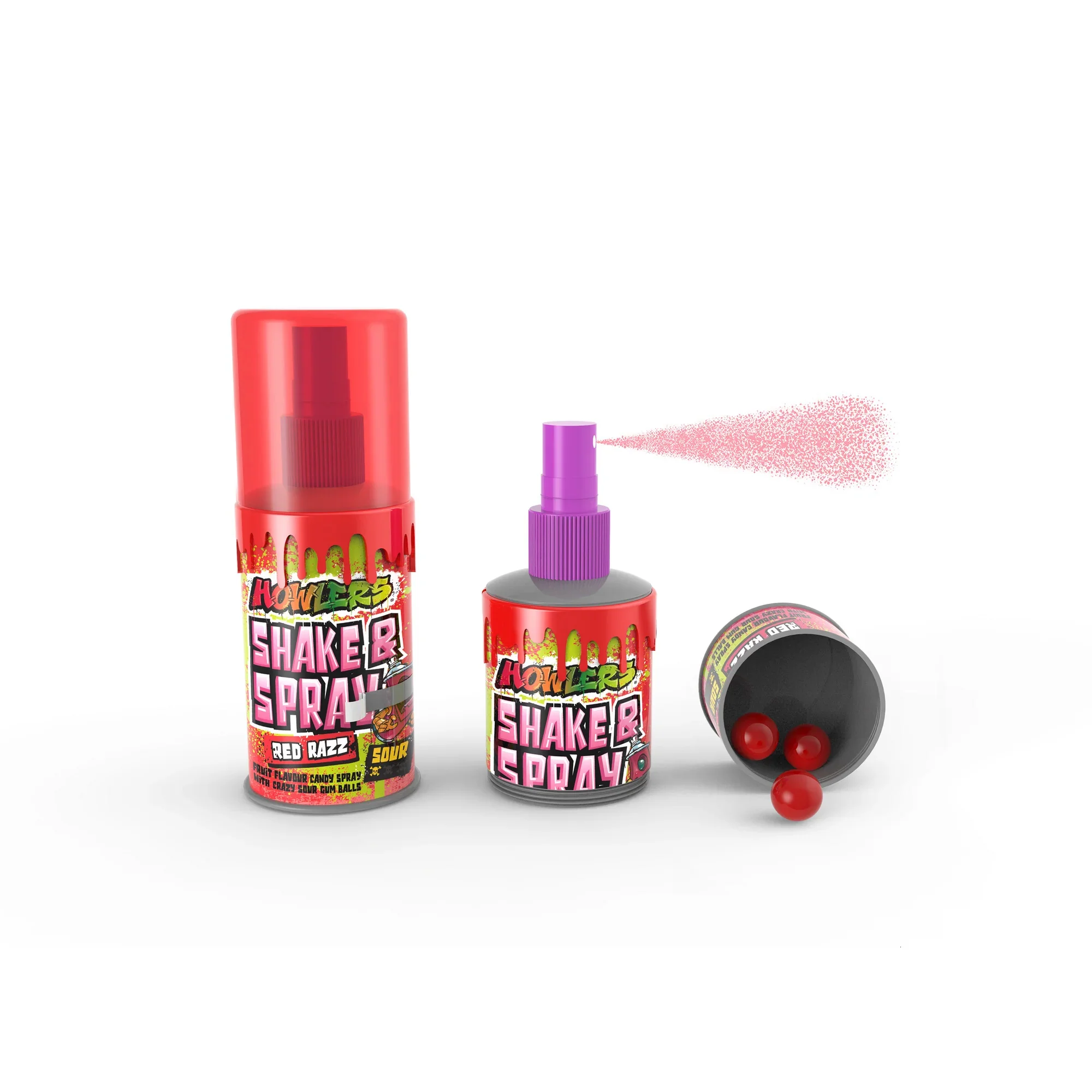 Albert's Howlers Shake & Spray Rad Reds Assorted 2.03oz (78.7g) - Image 2