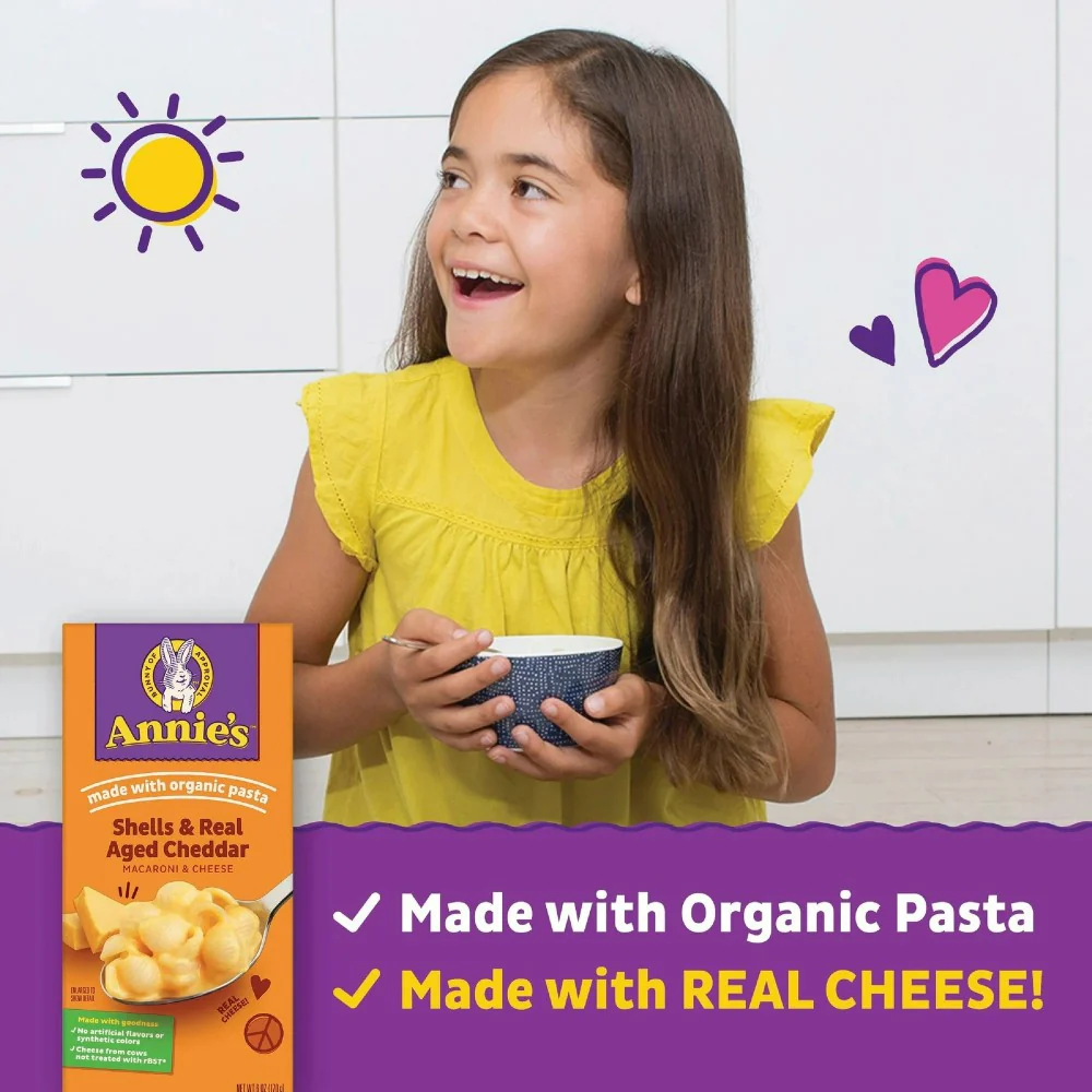 Annie's Shells & Aged Cheddar Mac & Cheese 6oz (170g) - Image 3