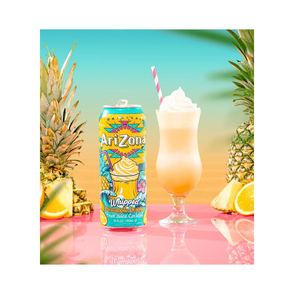 Arizona Whipped Pineapple With Orange Fruit Juice 22oz (650ml) - Image 2