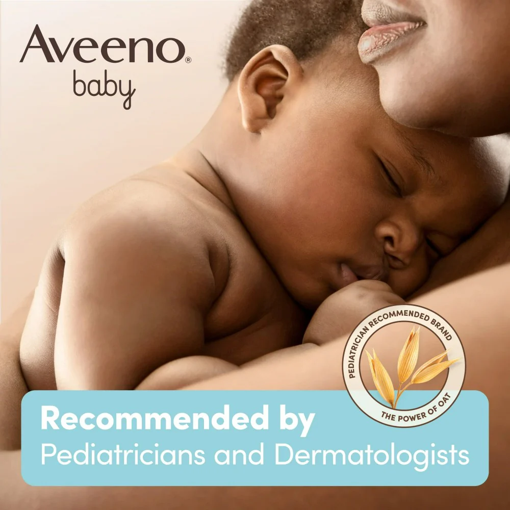 Aveeno Baby Daily Moisture Body Lotion for Sensitive Skin with Natural Colloidal Oatmeal (18oz) 532ml - Image 4