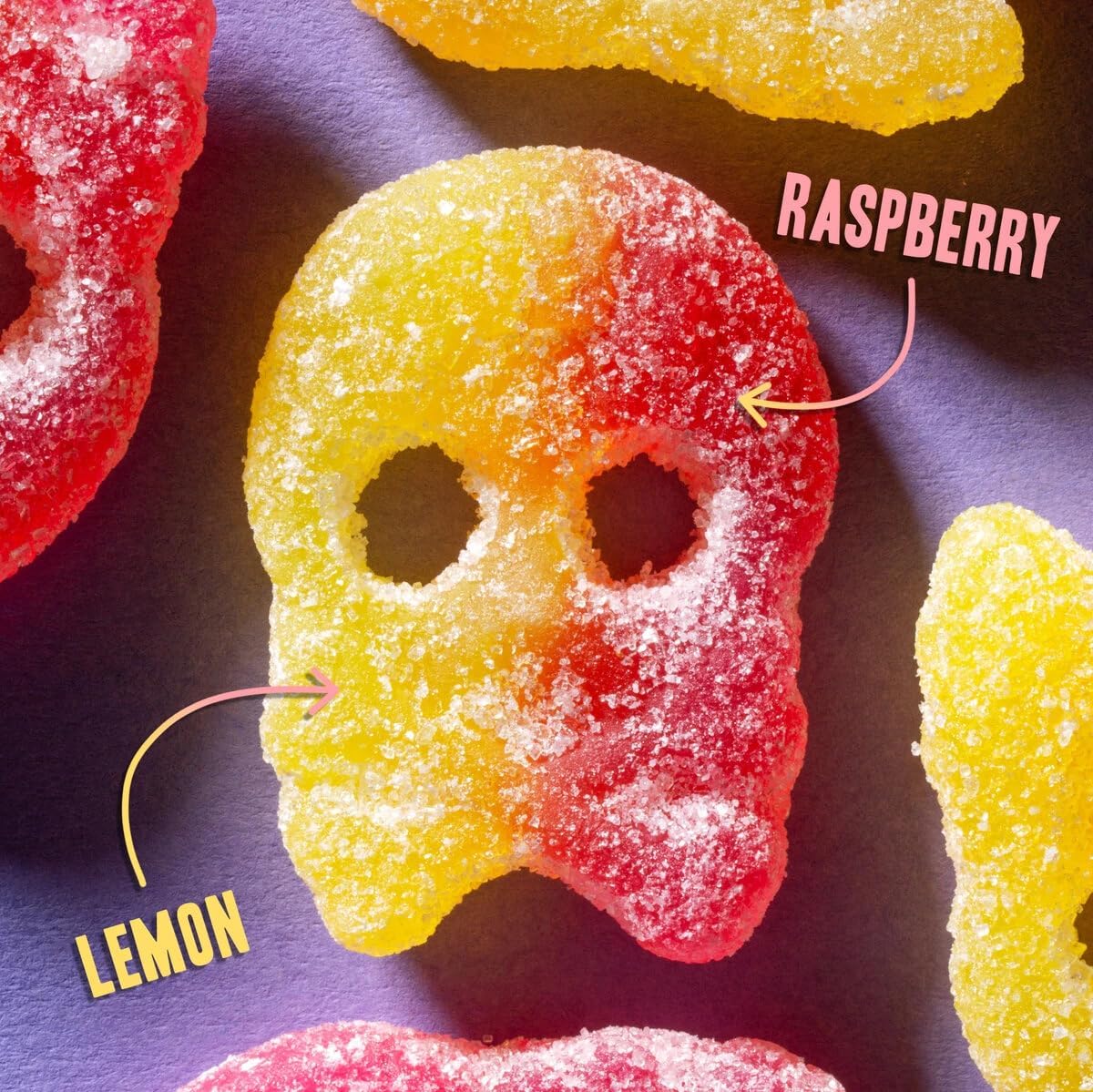 Bubs Sour Skalle Lemon Raspberry Peg Bag 5.5oz (156g)