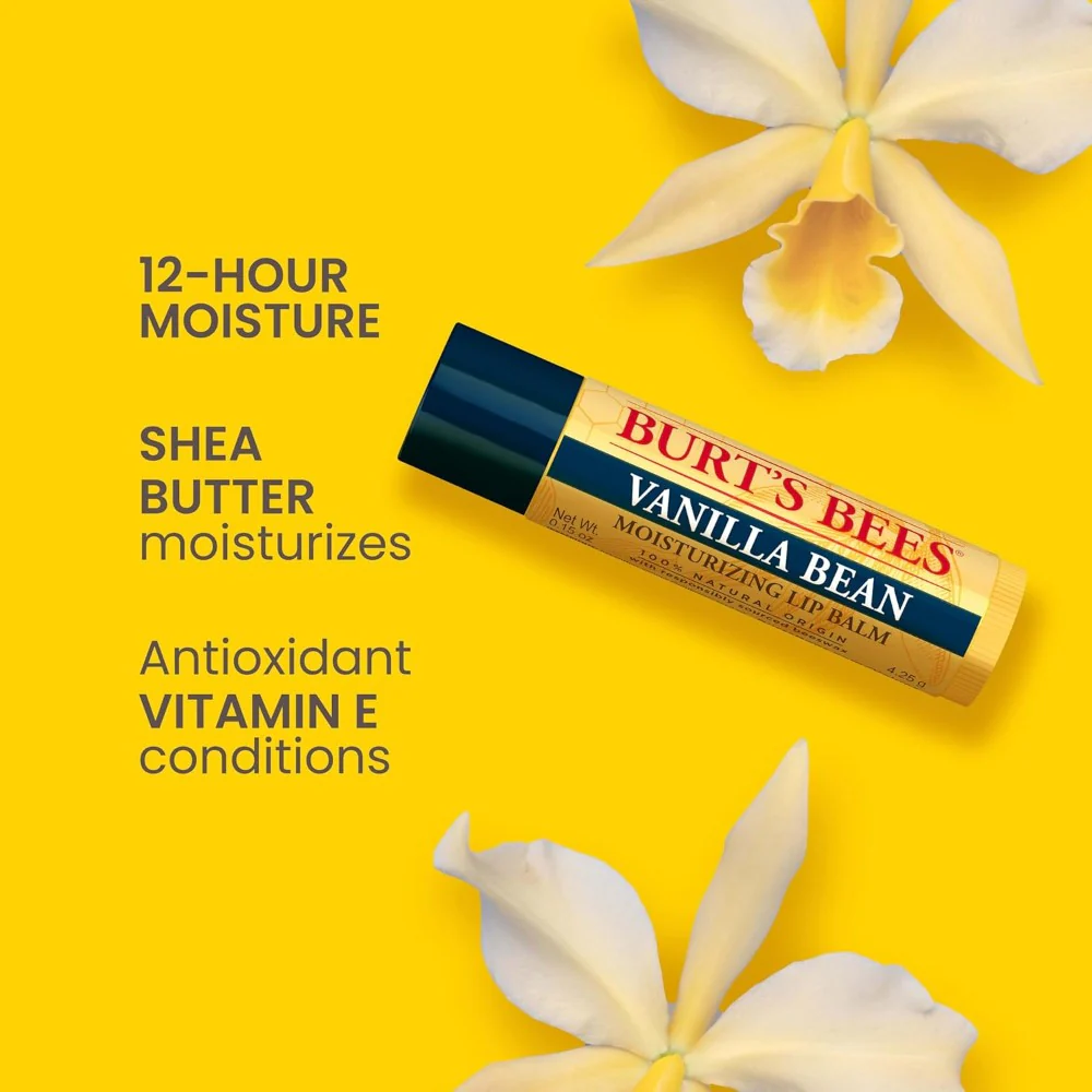 Burt's Bees Vanilla Bean Moisturizing Lip Balm 2x0.15oz (4.25g) - Image 2