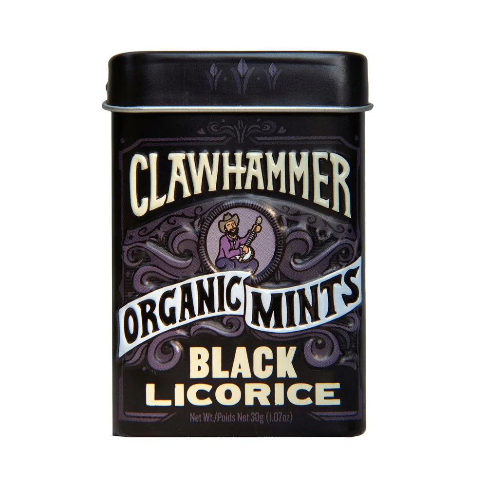 Clawhammer Black Licorice Mints (1.07oz) 30g
