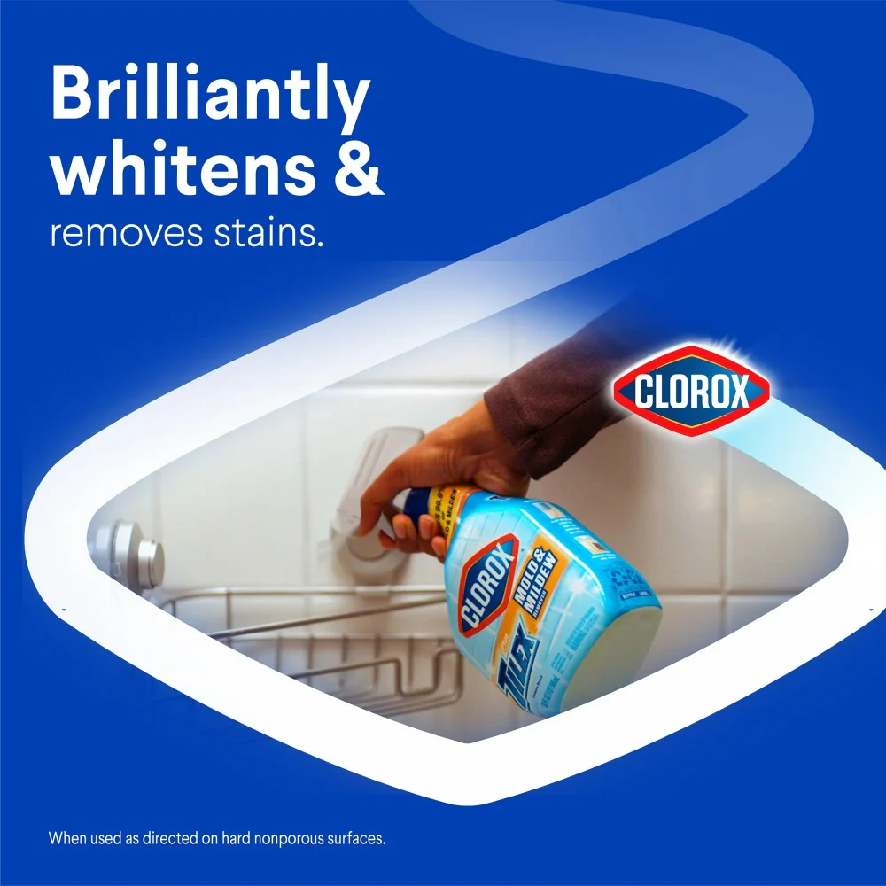 Clorox Plus Tilex Mold and Mildew Remover Bathroom and Shower Cleaner Spray 32oz (946ml) - Image 3