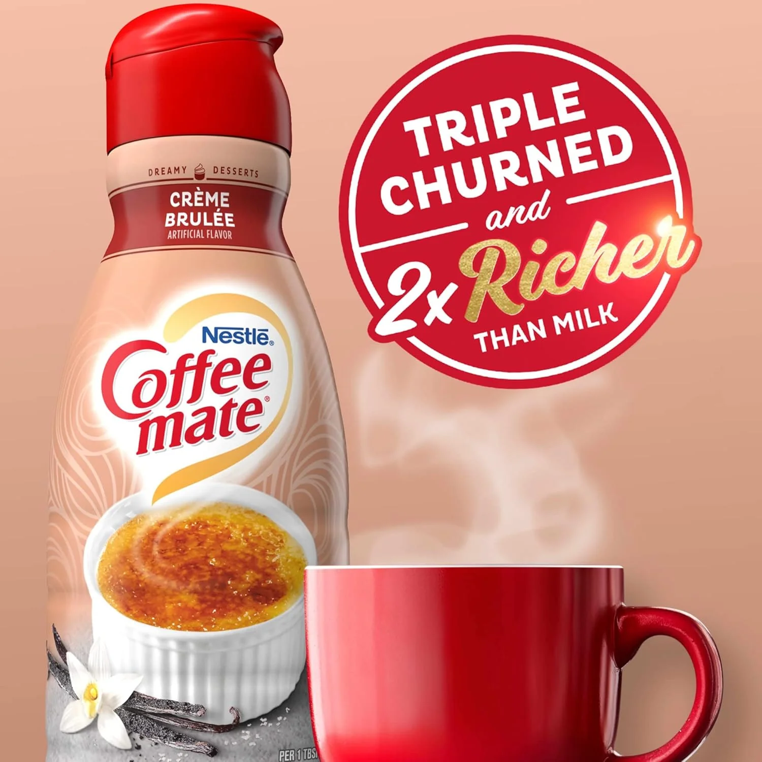 Coffee Mate Creme Brulee Creamer 32oz (946ml) - Image 3