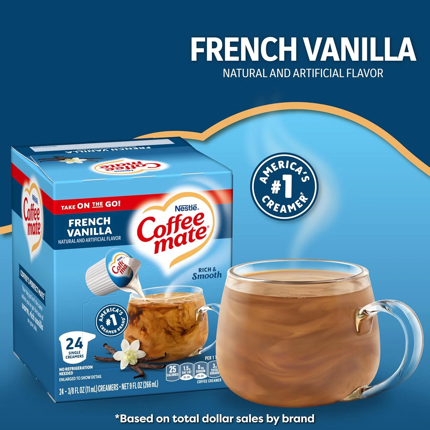Coffee Mate French Vanilla 24s 0.375oz (11ml) - Image 2