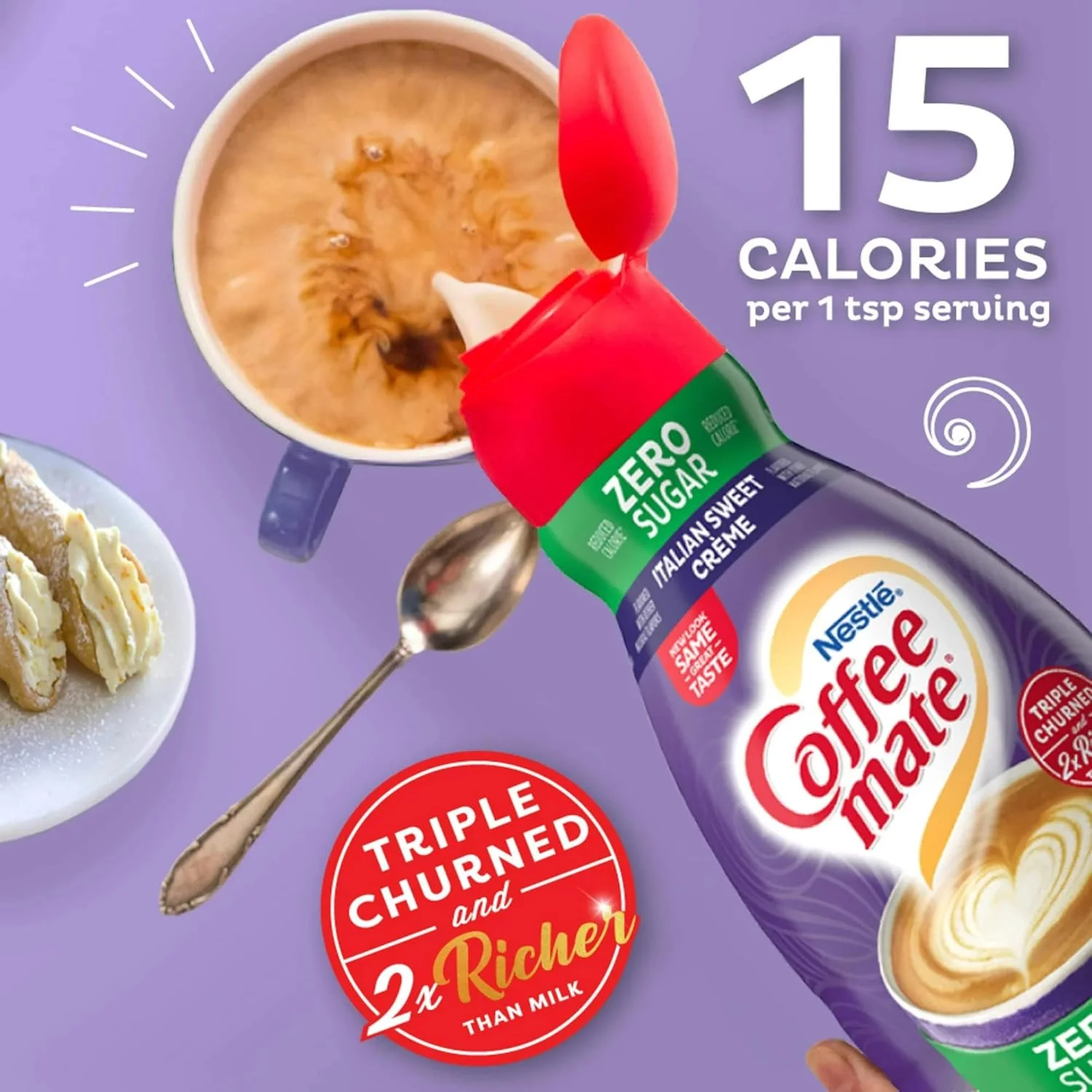 Coffee Mate Italian Sweet Sugar Free Creamer 32oz (946ml) - Image 2