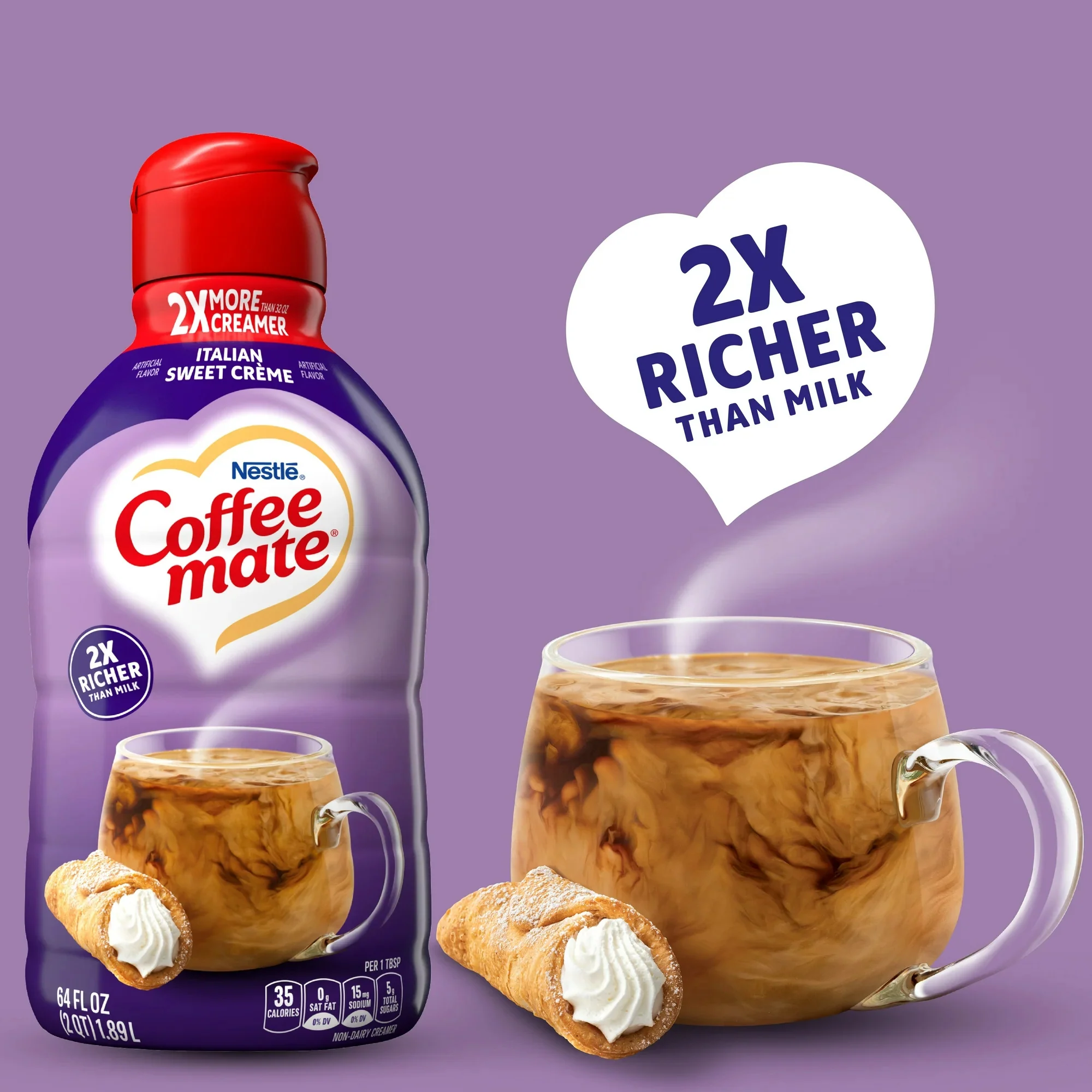 Coffee Mate Italian Sweet Sugar Free Creamer 64oz (1.89L) - Image 2