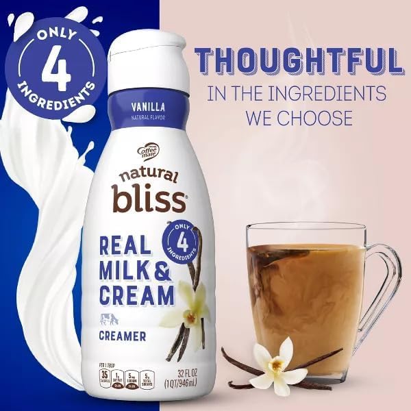 Coffee mate Natural Bliss Vanilla Creamer 32oz (946ml) - Image 2