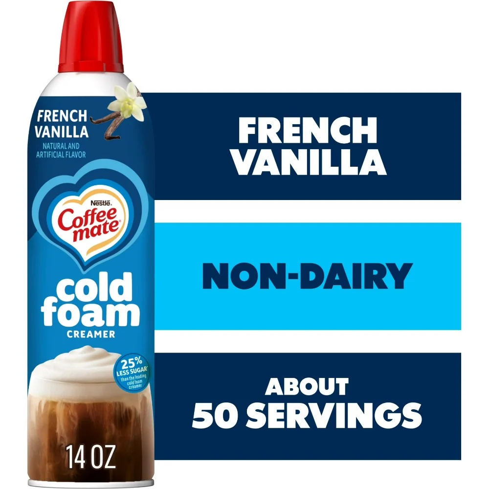 Coffee mate Non Dairy French Vanilla Flavoured Cold Foam Coffee Creamer 14oz (414ml) - Image 2