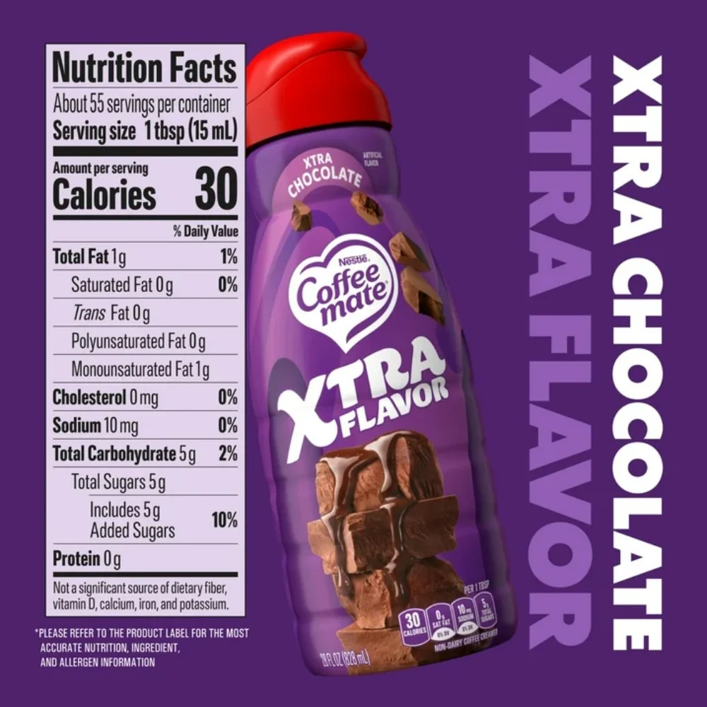 Coffee Mate Xtra Chocolate Flavour Liquid Non-Dairy Coffee Creamer 28oz (828ml) Best Before 08/12/2025 - Image 6