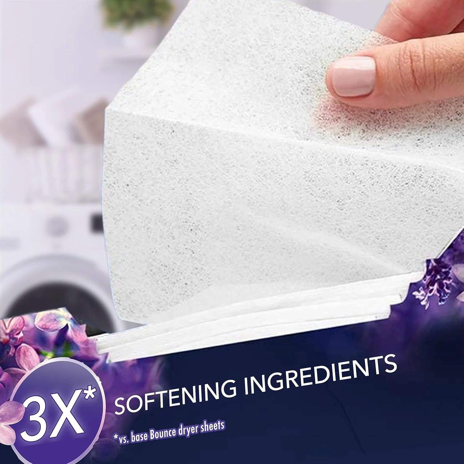 Downy Infusions Mega Dryer Sheets, Laundry Fabric Softener, CALM, Lavender and Vanilla Bean, 130 Count - Image 3
