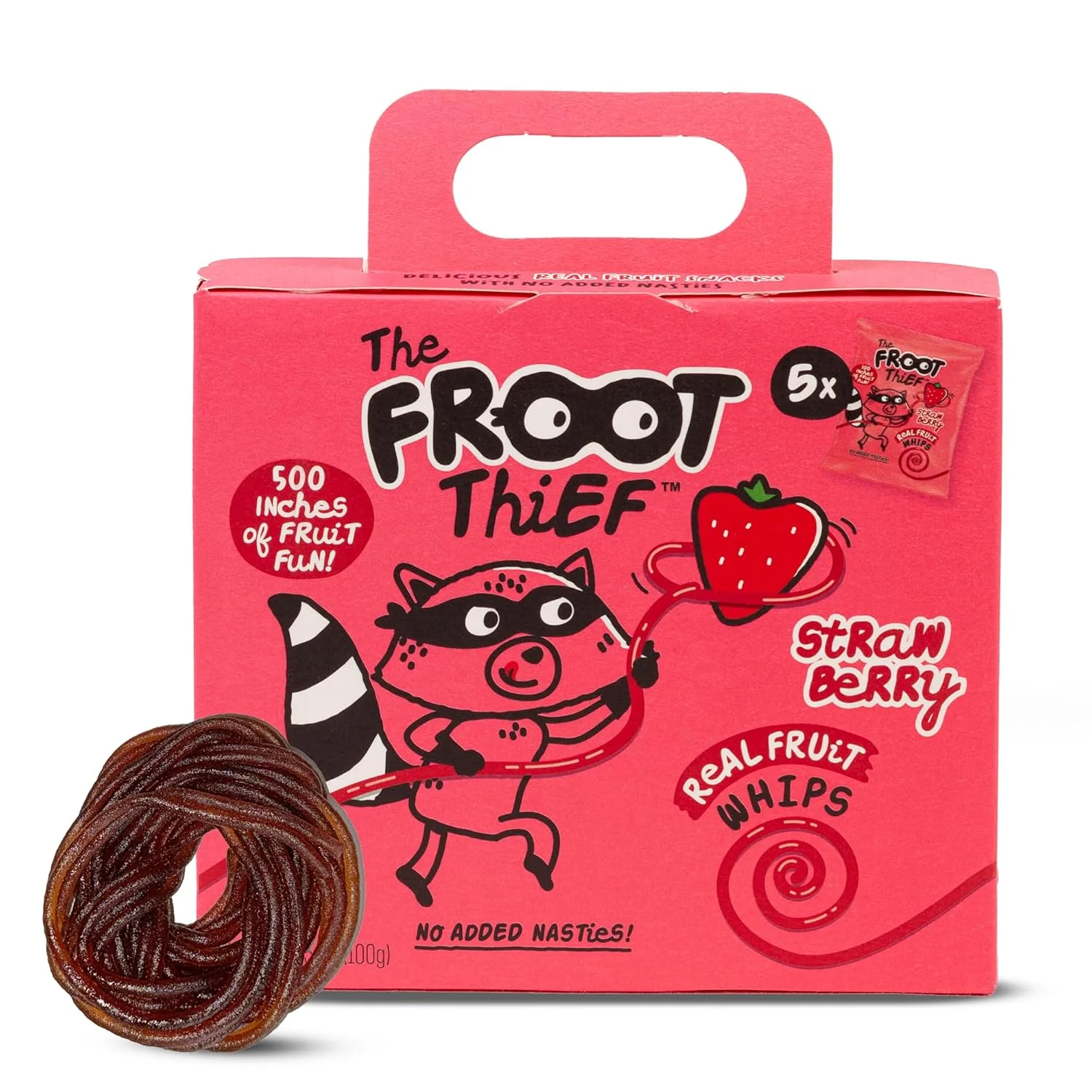 Froot Thief Strawberry Fruit Whip Kids Snacks multipack 5 x20g - Image 2