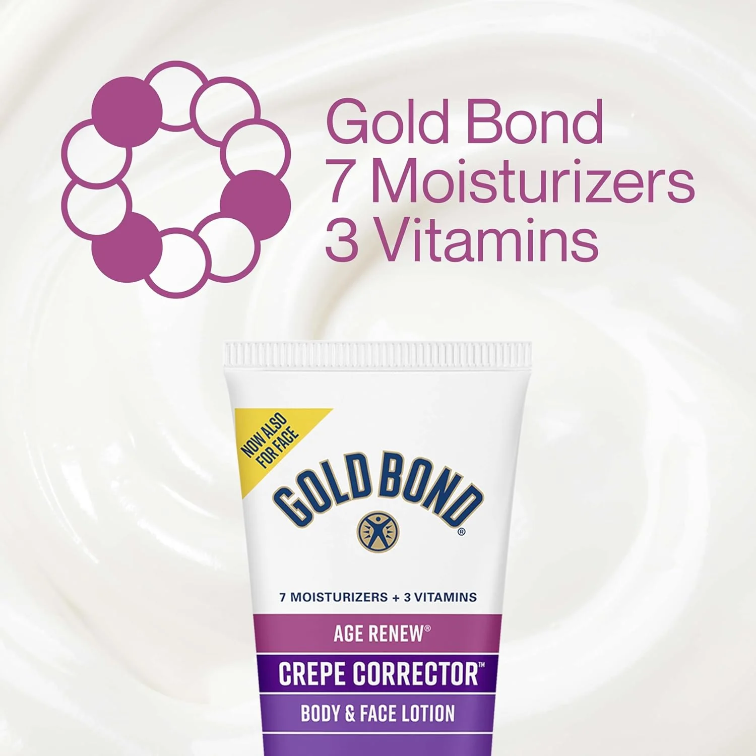 Gold Bond Age Renew Body & Face Lotion 8oz (226g) - Image 4