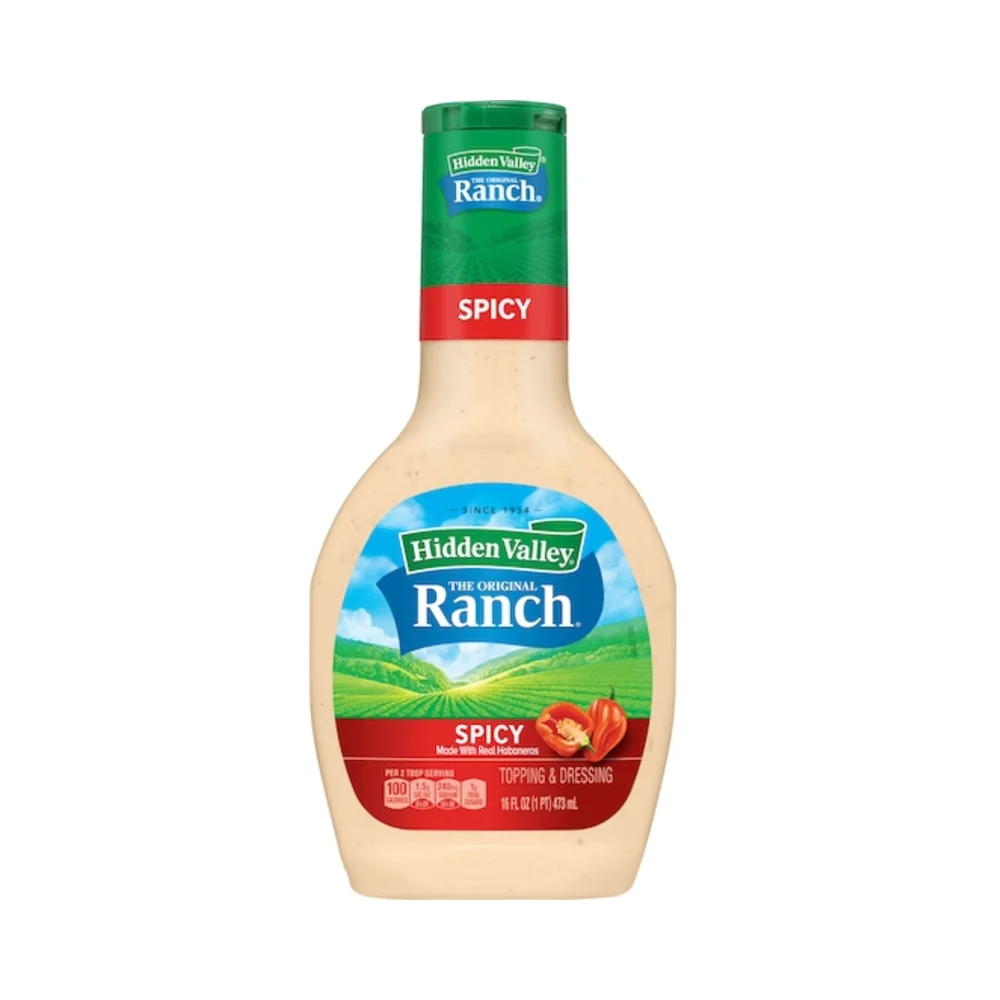 Hidden Valley Gluten Free Spicy Ranch Salad Dressing and Topping 16oz (473ml)