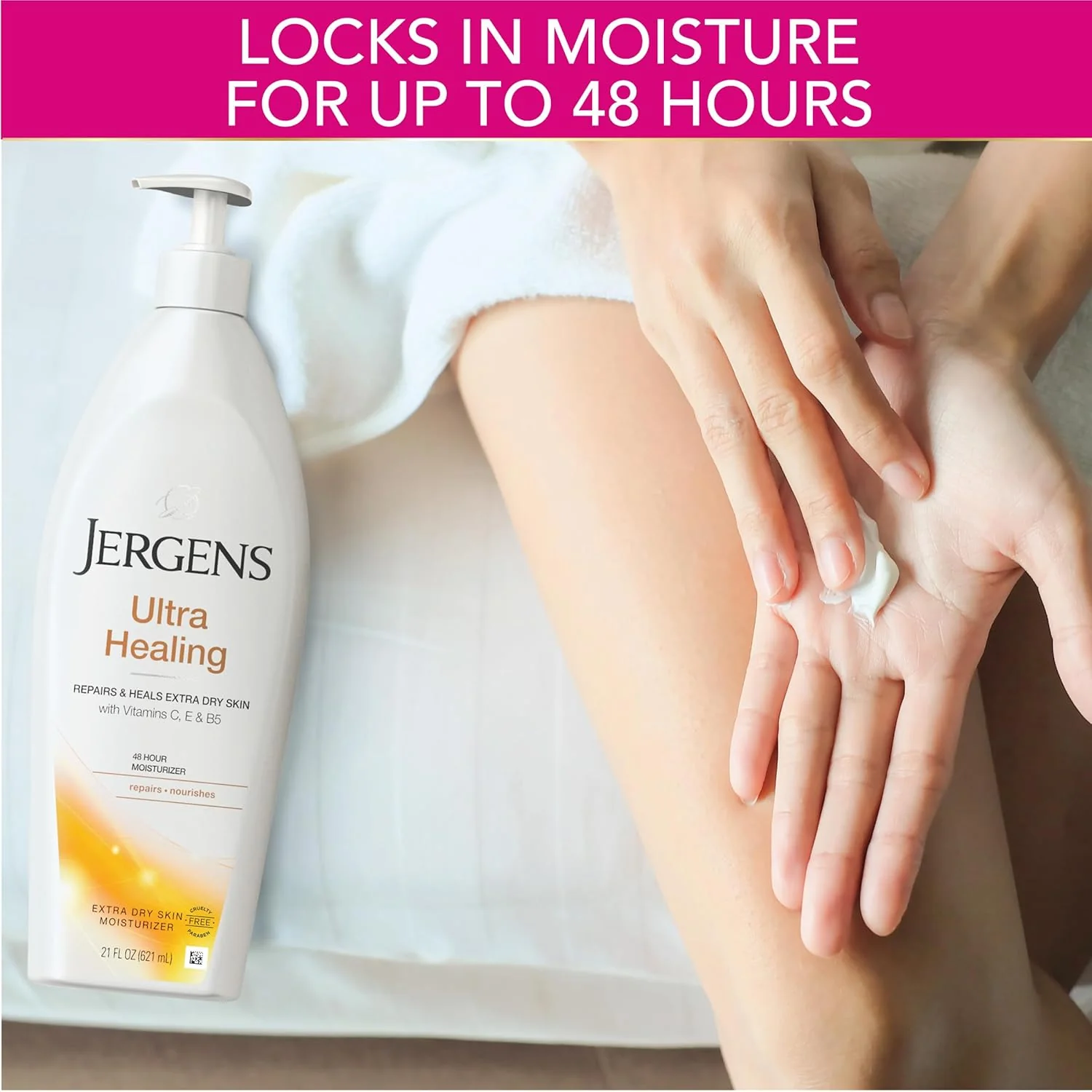 Jergens Ultra Healing Extra Dry Skin Moisturizer 21oz (621ml) - Image 6