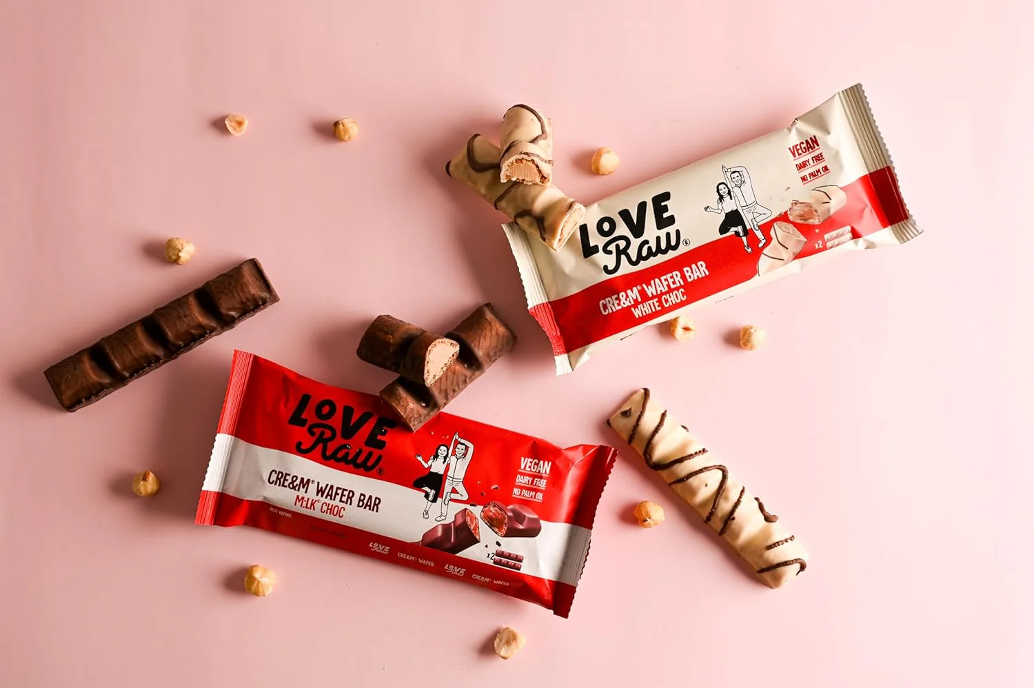 LoveRaw Cream Wafer Bar Vegan  White Chocolate 43g - Image 2