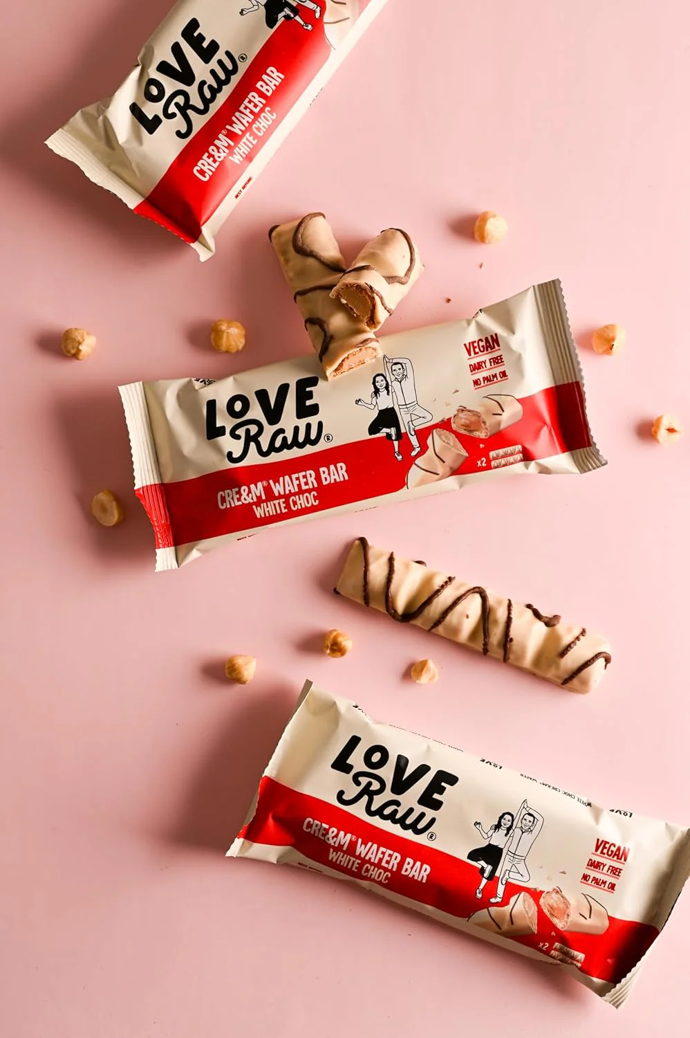 LoveRaw Cream Wafer Bar Vegan  White Chocolate 43g - Image 3