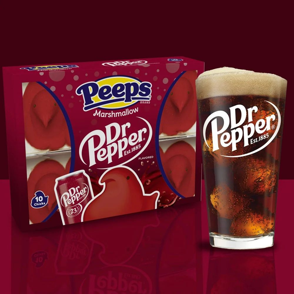 PEEPS Easter Dr Pepper Flavored Marshmallow Chicks, 10 Count 3oz (85g) - Image 2