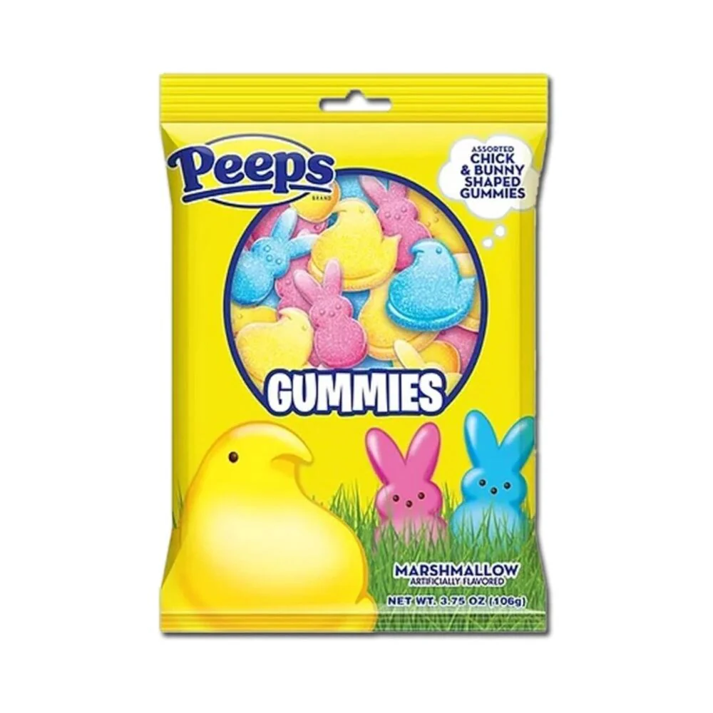 Peeps Easter Gummies Chicks Marshmallow Peg Bag 3.75oz (106g) - Image 3