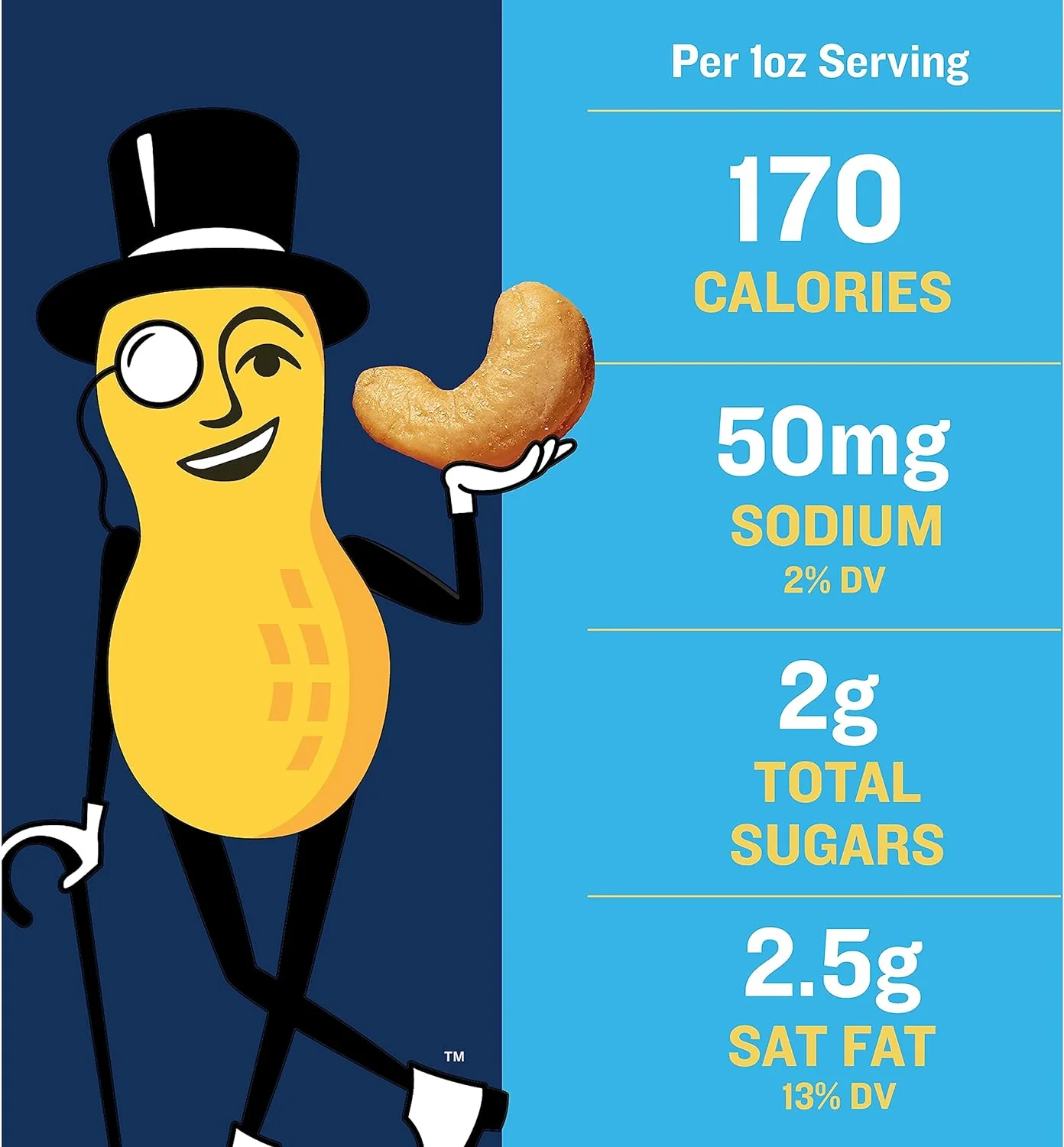 Planters Salted Cashews 3oz (85g) - Image 3