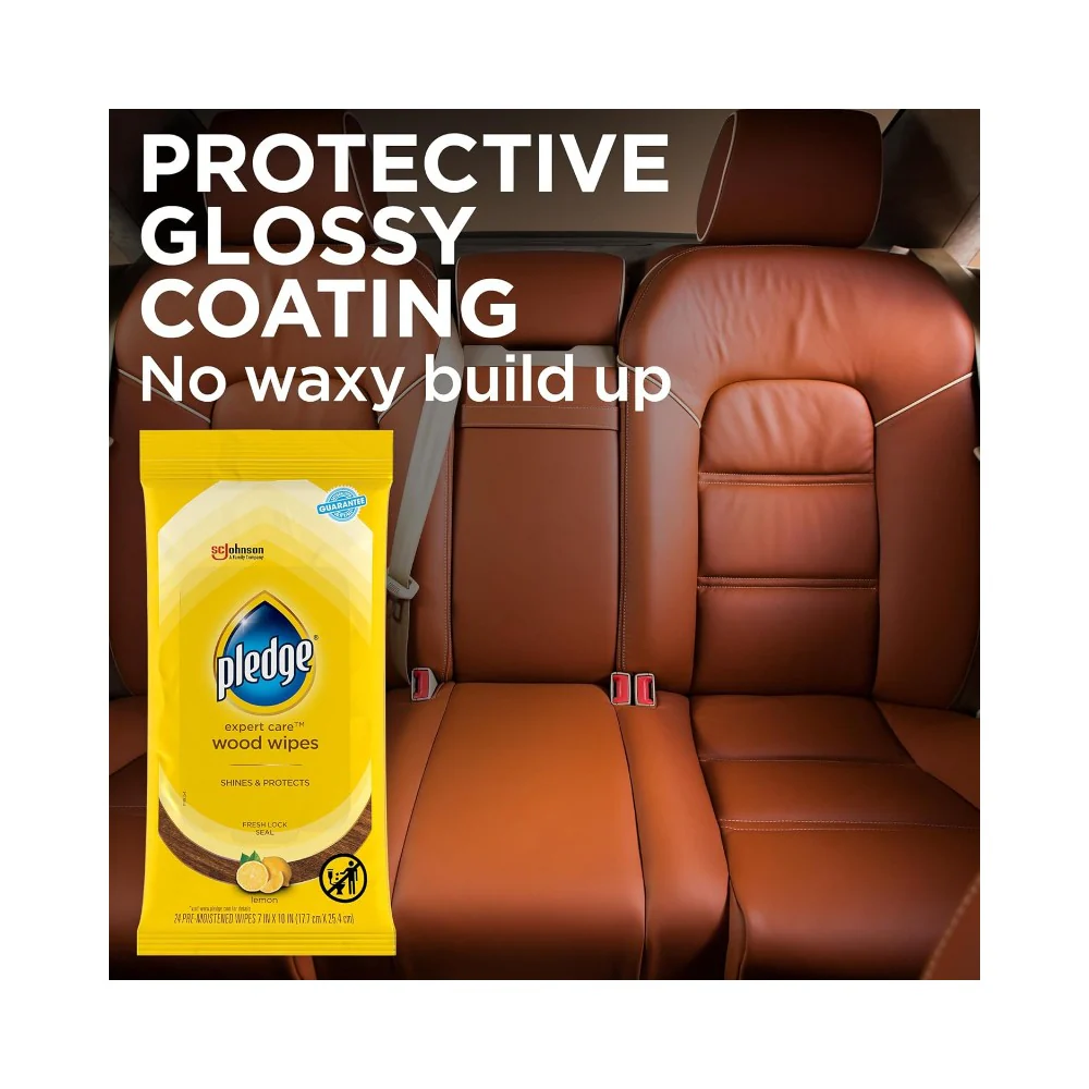 Pledge Expert Care Wood Wipes Lemon Scented 24's - Image 5