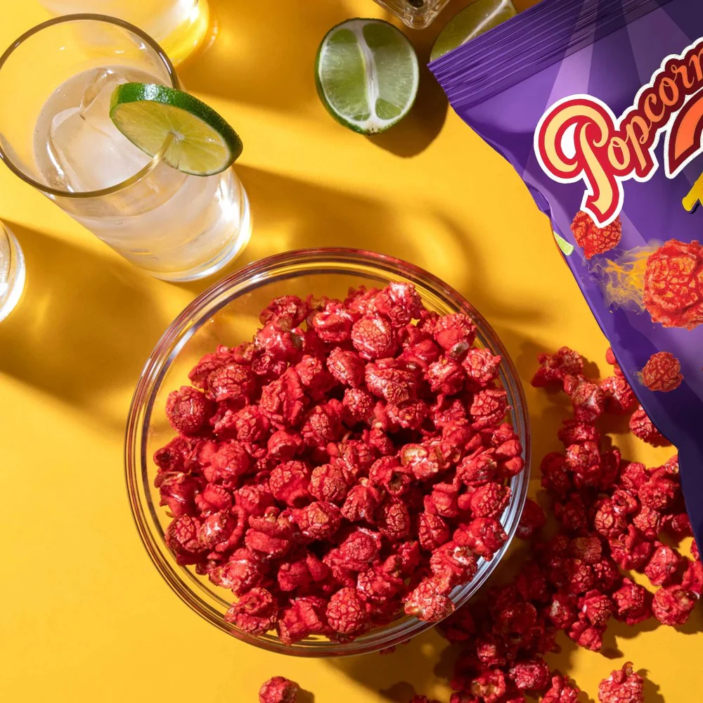 Popcornopolis Fuego Takis Hot Chili Pepper & Lime Popcorn 2oz (57g) - Image 4
