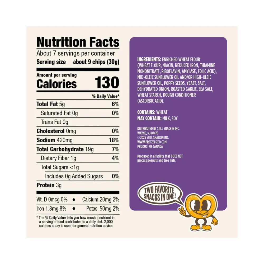 Pretzelized Pretzel Pita Chips Everything 7oz (198g) - Image 4