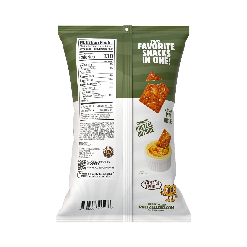 Pretzelized Pretzel Pita Chips Mediterranean Herb 7oz (198g) - Image 2