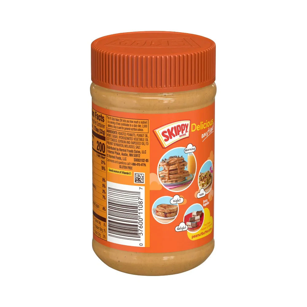 Skippy Honey Roasted Creamy Peanut Butter 16oz (426g) - Image 2