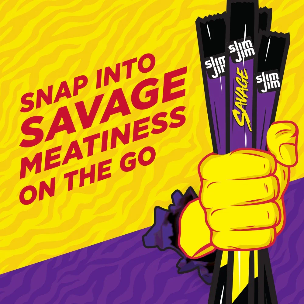 Slim Jim Savage Smoked Meat Sticks  Spicy Flavour - 3oz (85g) - Image 5