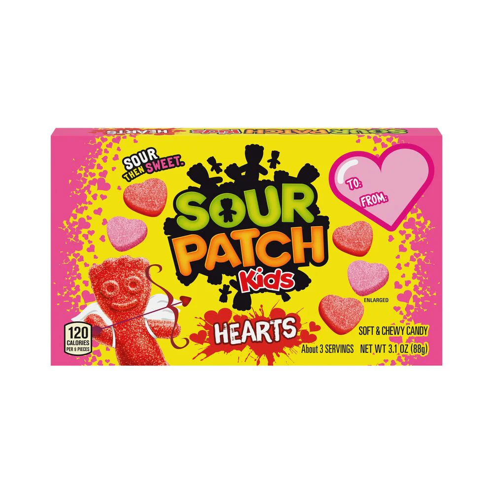 Sour Patch Kids Valentines Day Hearts Theater Box 3.1oz (88g)