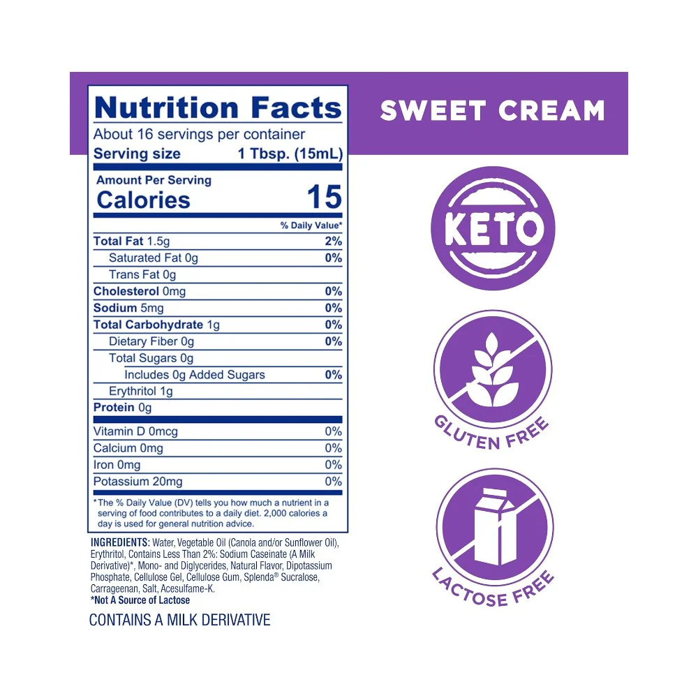 Splenda Coffee Creamer Sweet Cream No Sugar 8oz (237ml) - Image 5