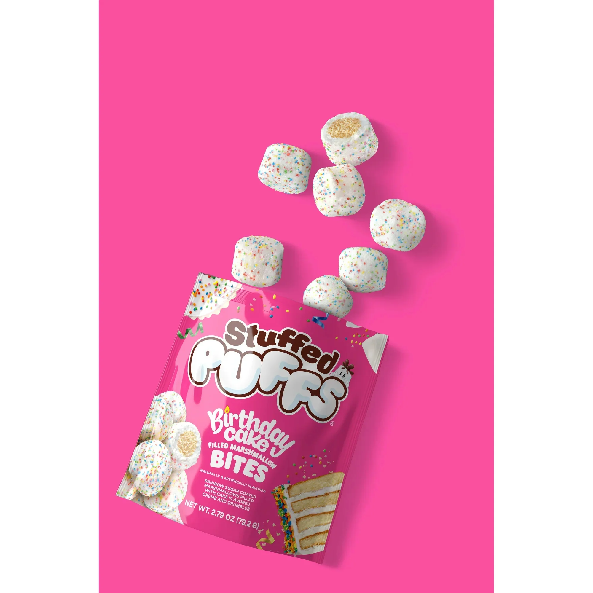 Stuffed Puffs Birthday Cake Bites peg Bag 2.68oz (76g) - Image 3