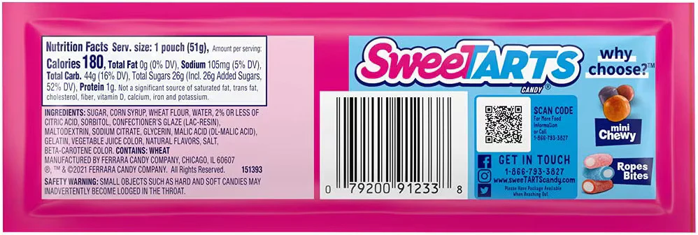 Sweetarts Ropes Cherry Punch 1.8oz (51g) Best Before 31/01/2025 - Image 5