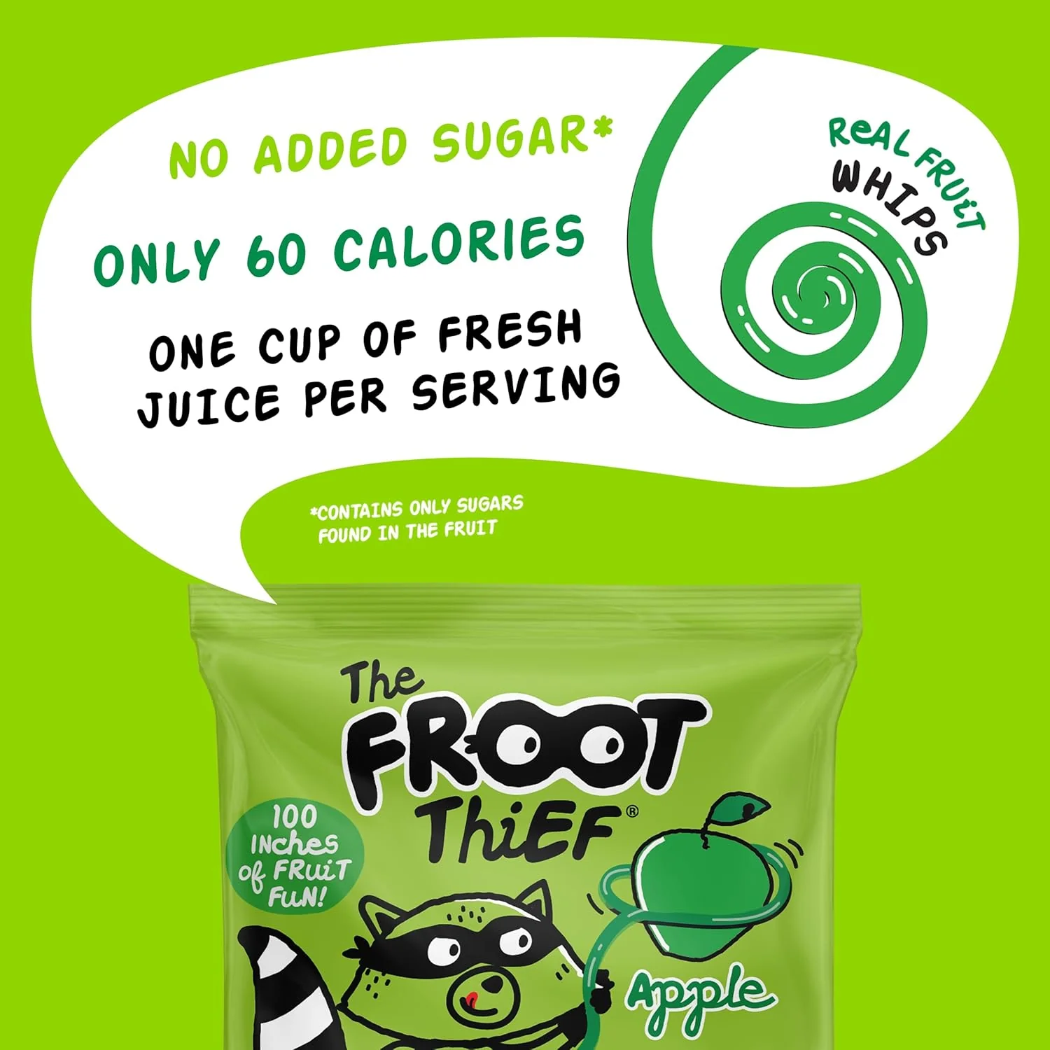 The FROOT Thief Real Fruit Snack Whips Apple 20g - Image 3
