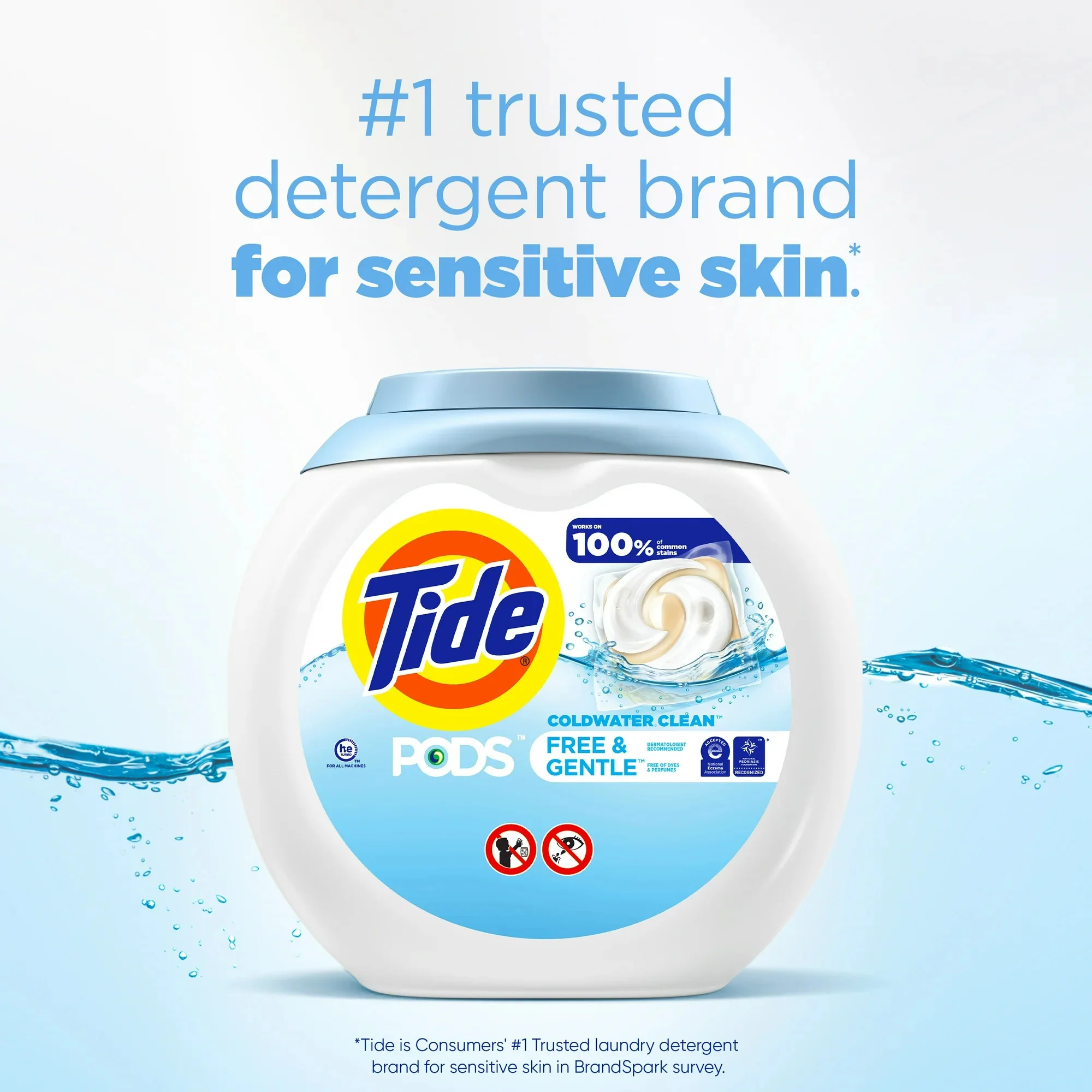 Tide Liquid Pods Free & Gentle He I 81 Pods (62oz) - Image 3