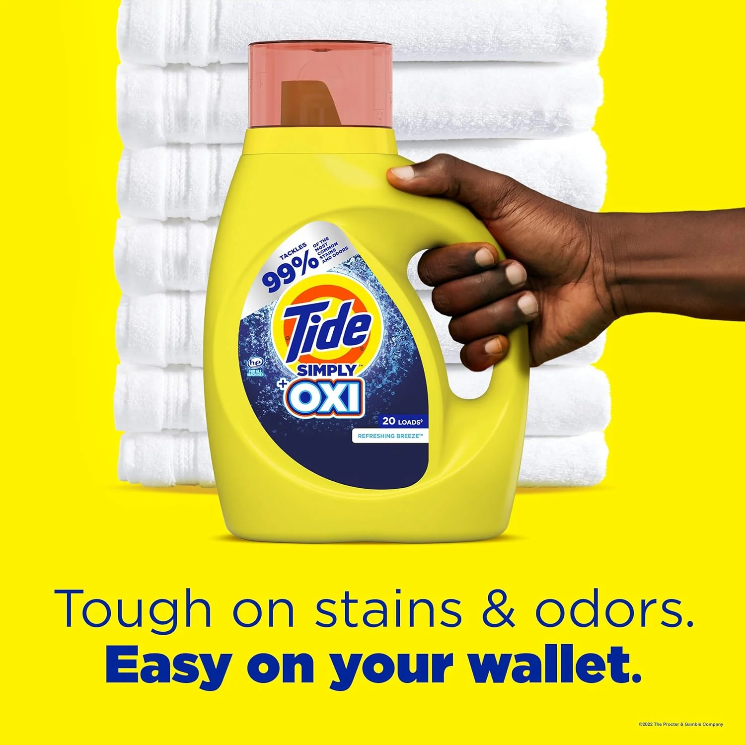 Tide Liquid Simply Odour Plus OXI Rescue Fresh Linen 20 Loads 31oz (917ml) - Image 5