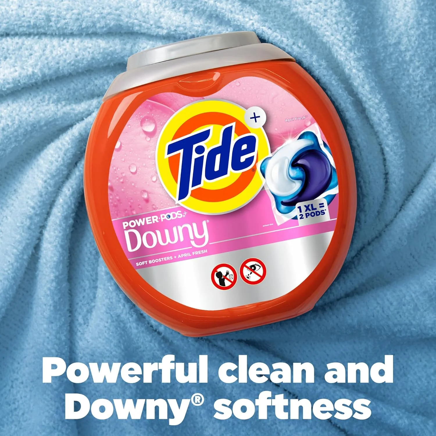 Tide Power PODS Laundry Detergent Pacs with Downy Soft Boosters, April Fresh Scent, 45 Count - Image 5