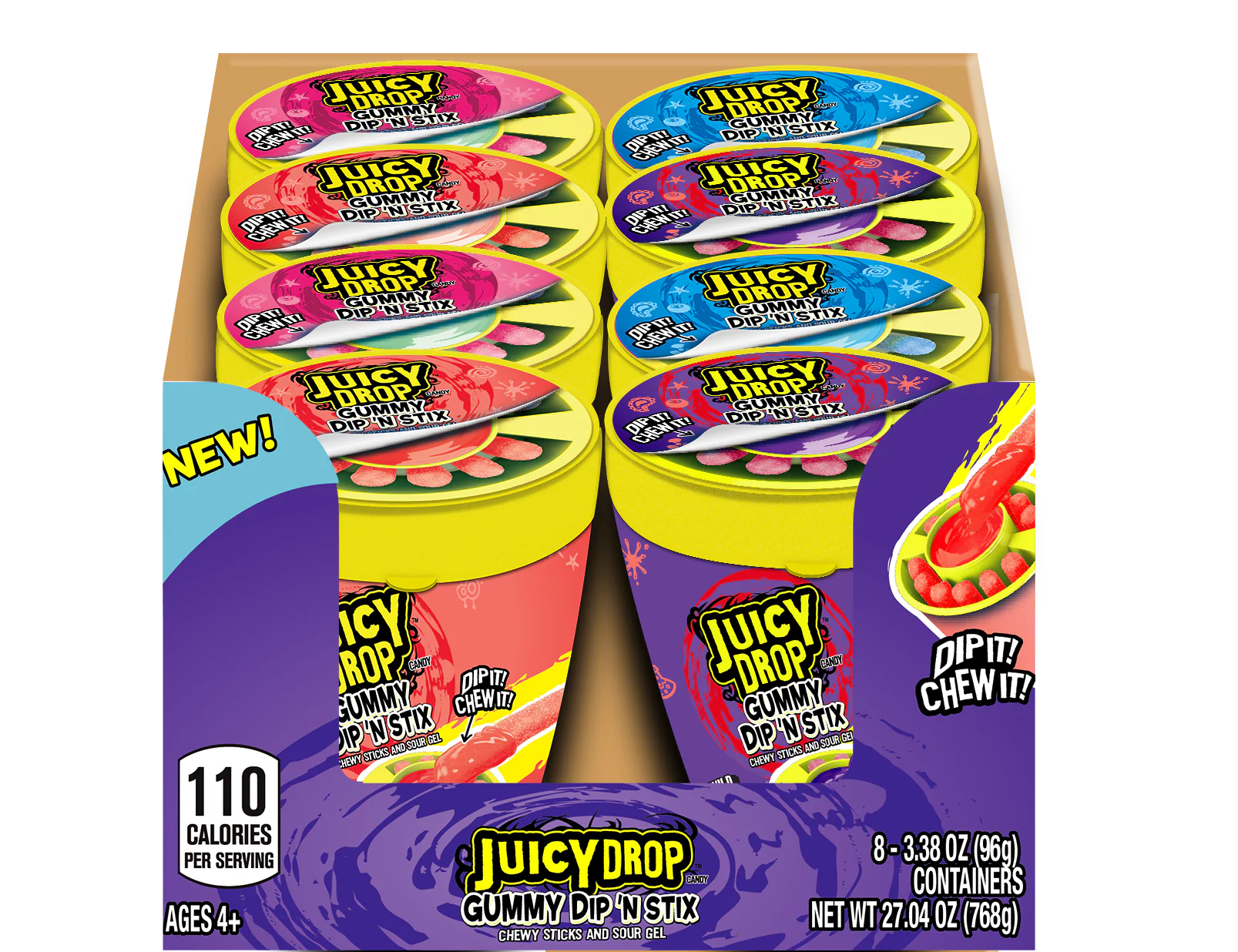 Topps Juice Drop Gummy Dip 'N Stick 3.4oz (96g)