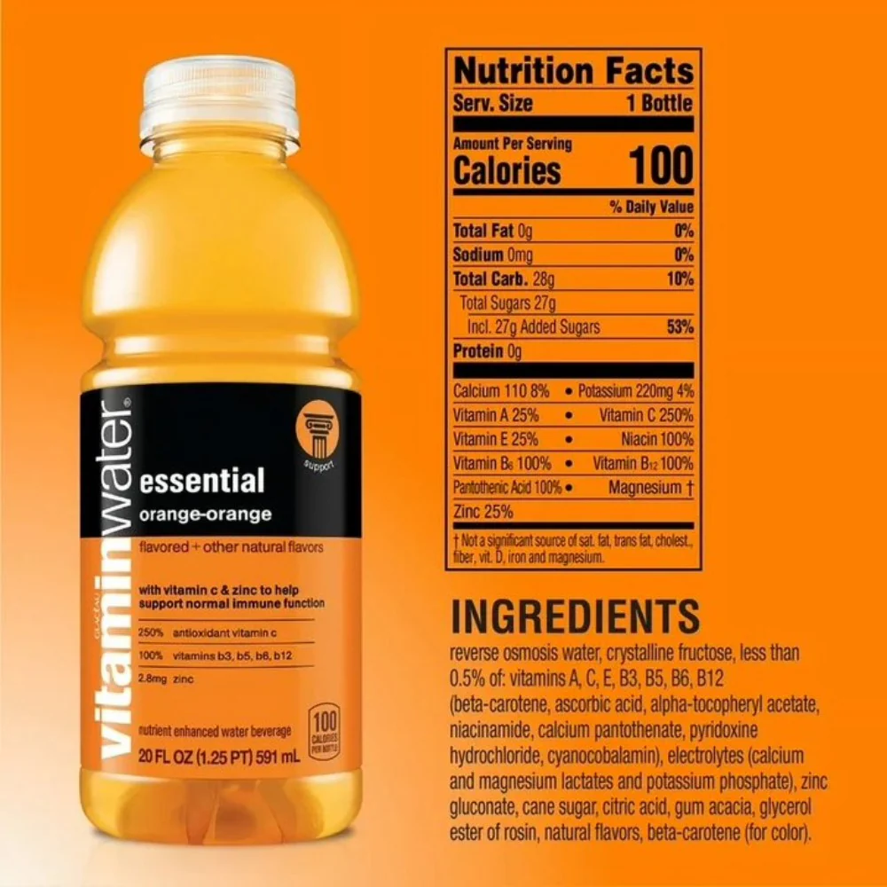 Vitamin water Essential Orange 20oz (591ml) - Image 3