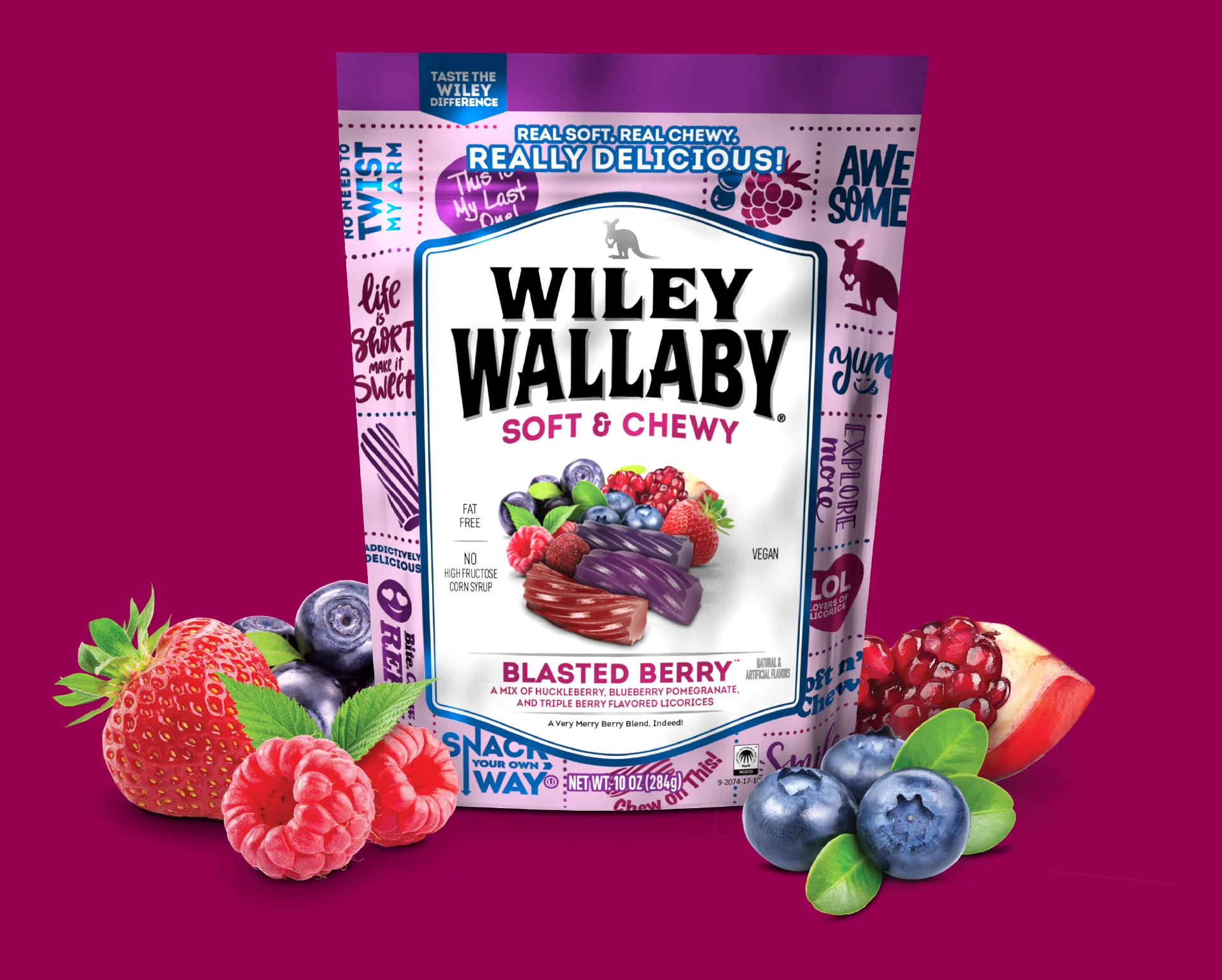 Wiley Wallaby Blasted Berry Licorice 7.05oz (200g) - Image 2