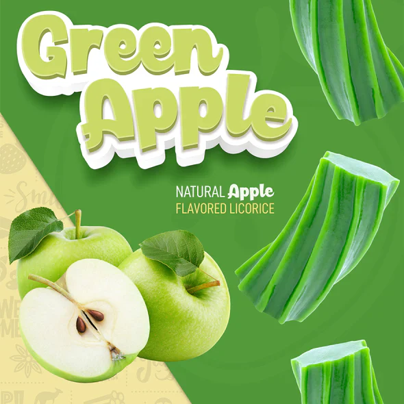 Wiley Wallaby Green Apple Licorice 7.05oz (200g) - Image 2